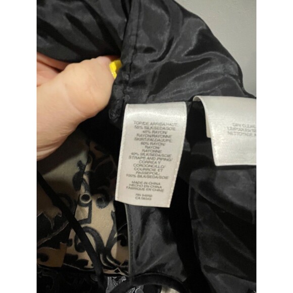 Jones NY Vintage Y2K Womens Silk Burnout Babydoll Dress size 10 Fairy Whimsigoth - Picture 11 of 11